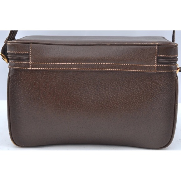 Auth RARE GUCCI Shoulder Cross Body Hand Bag GG Leather Brown GUC - Picture 3 of 16